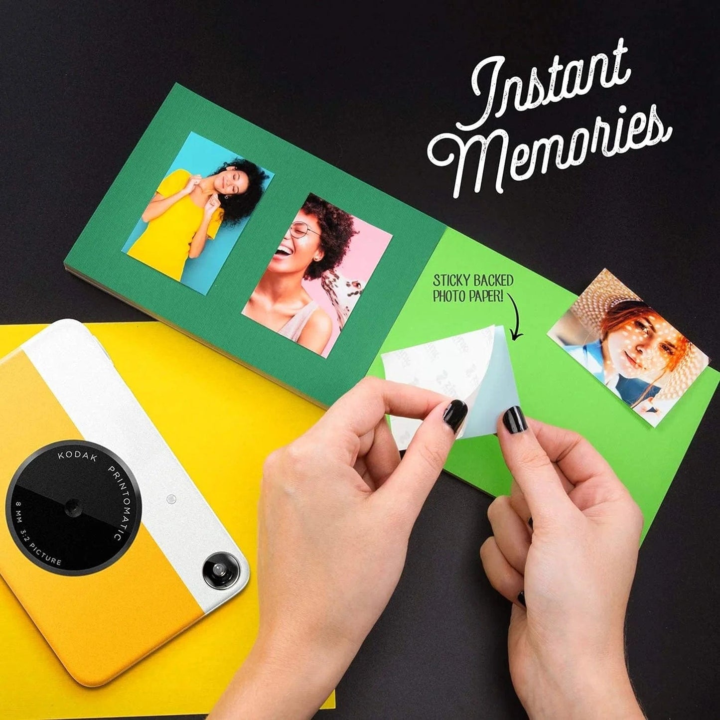 Printomatic Instant Print Camera - Prints on Zink 2" X 3" Photo Paper (Yellow) Yellow