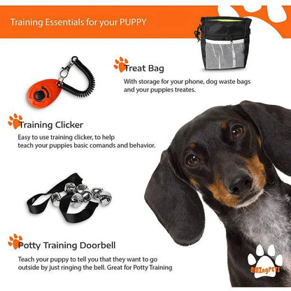 Puppy Starter Kit, Dog Toys, Dog Bed Blankets, Puppy Dog Grooming Tool, Training, Toys, Training Bells Dog Leashes Accessories for Dogs Gift for New Puppies Orange 23 Pieces Orange