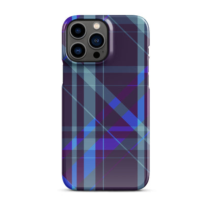 Purple Blue Plaid pattern Snap case for iPhone® iPhone 13 Pro Max