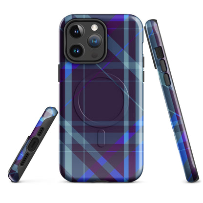 Purple Plaid MagSafe® Tough Case for iPhone® – Stylish and Durable Protection iPhone 14 Pro Max