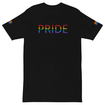 Rainbow Flag LGBTQ+ Pride Men’s premium heavyweight Tee Black / S