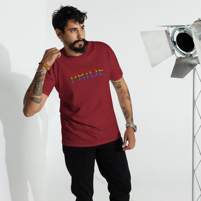 Rainbow Flag LGBTQ+ Pride Men’s premium heavyweight Tee