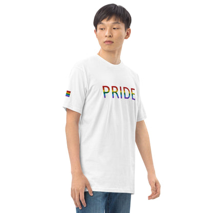 Rainbow Flag LGBTQ+ Pride Men’s premium heavyweight Tee