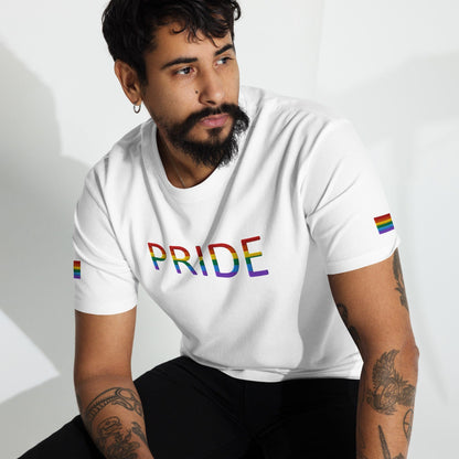 Rainbow Flag LGBTQ+ Pride Men’s premium heavyweight Tee