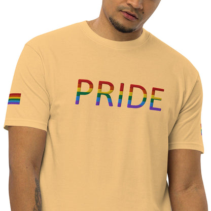 Rainbow Flag LGBTQ+ Pride Men’s premium heavyweight Tee