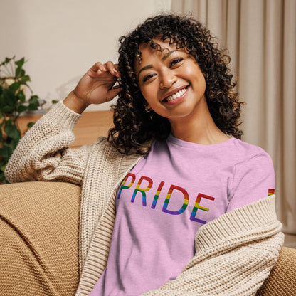 Rainbow Flag LGBTQ+ Pride Women's Relaxed T-Shirt Heather Prism Lilac / S