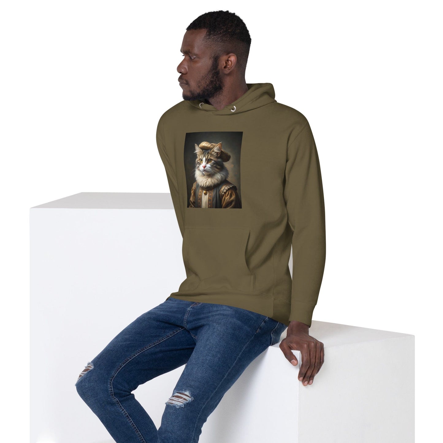 Rembrandt Funny Cat painting Unisex Hoodie