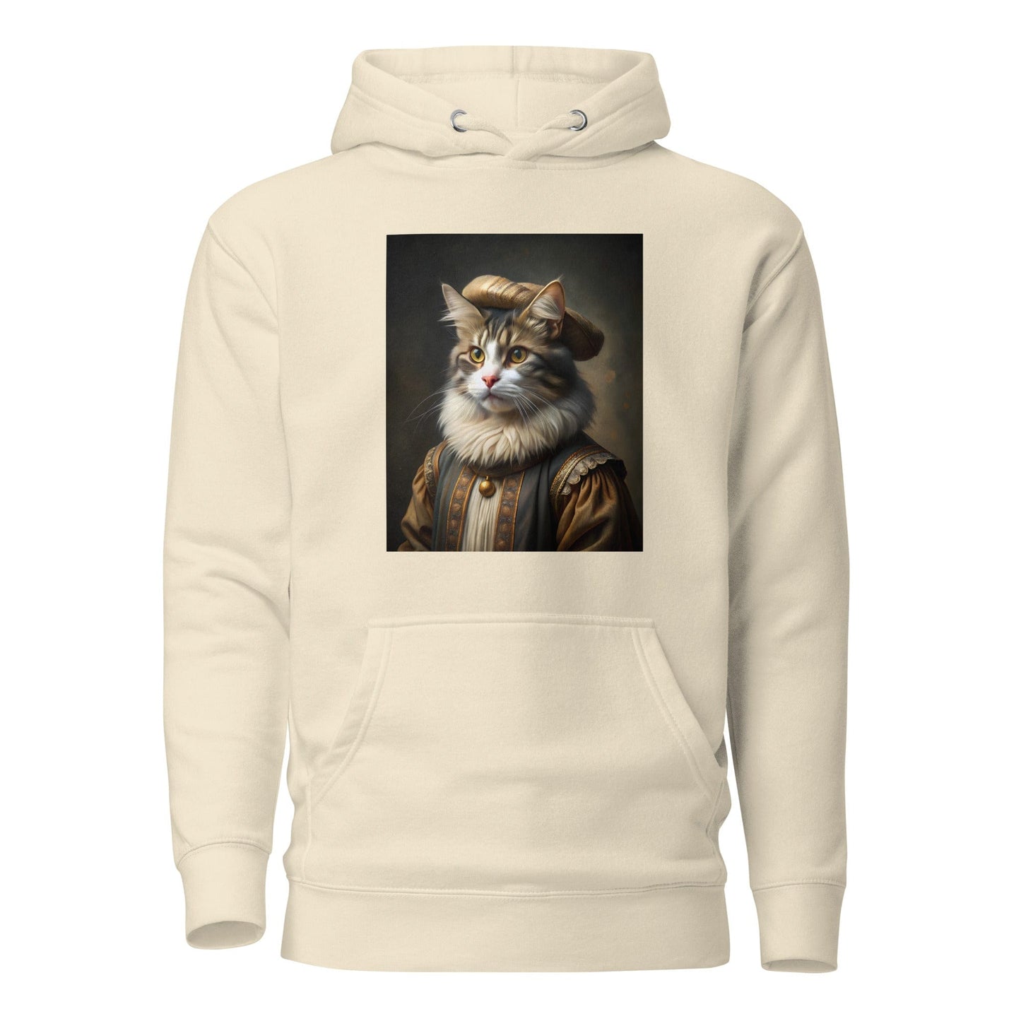 Rembrandt Funny Cat painting Unisex Hoodie Bone / S