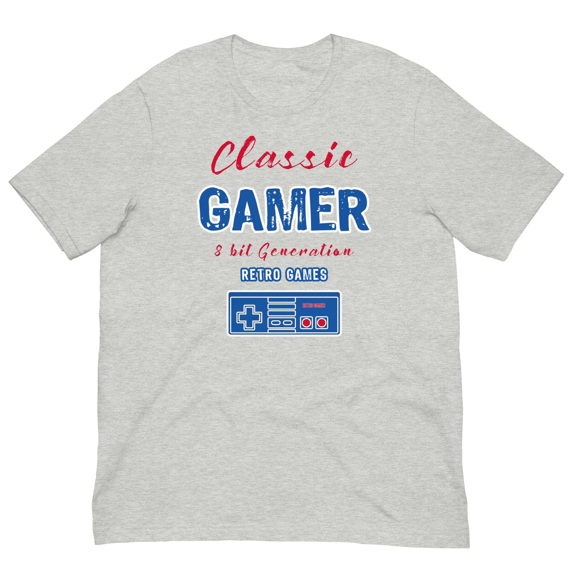 Retro 8 bit Video games T-shirt Athletic Heather / XS
