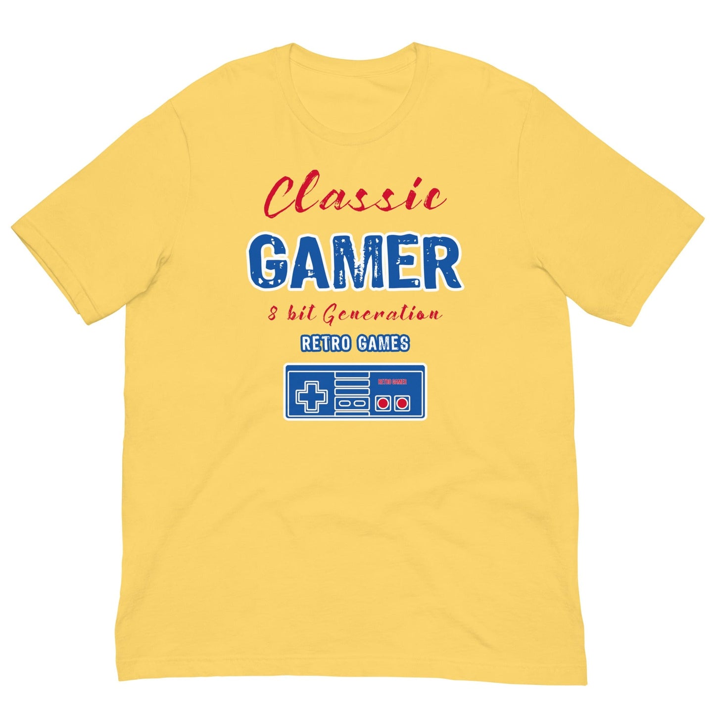 Retro 8 bit Video games T-shirt Yellow / S