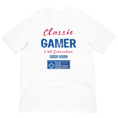 Retro 8 bit Video games T-shirt White / XS