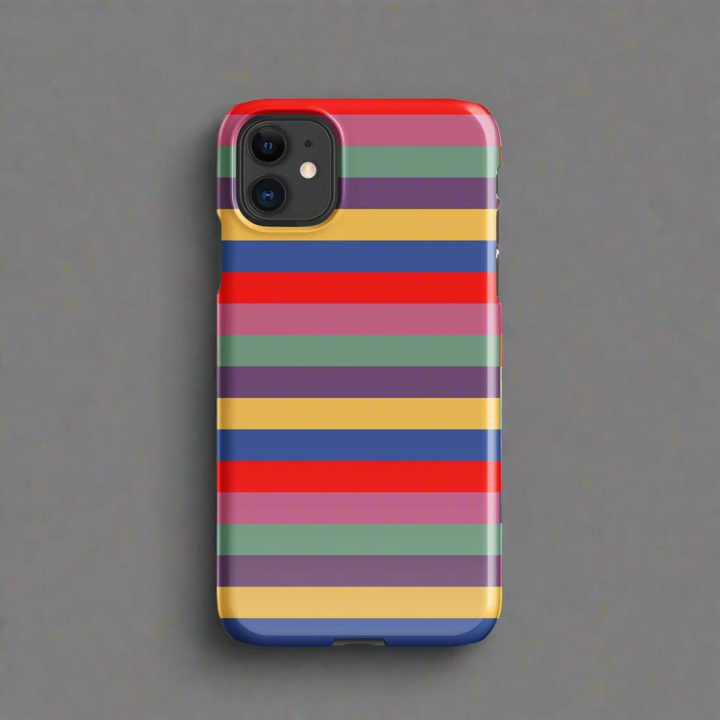 Retro 80's Stripes iPhone® Snap Case – Vintage Aesthetic Phone Cover iPhone 11