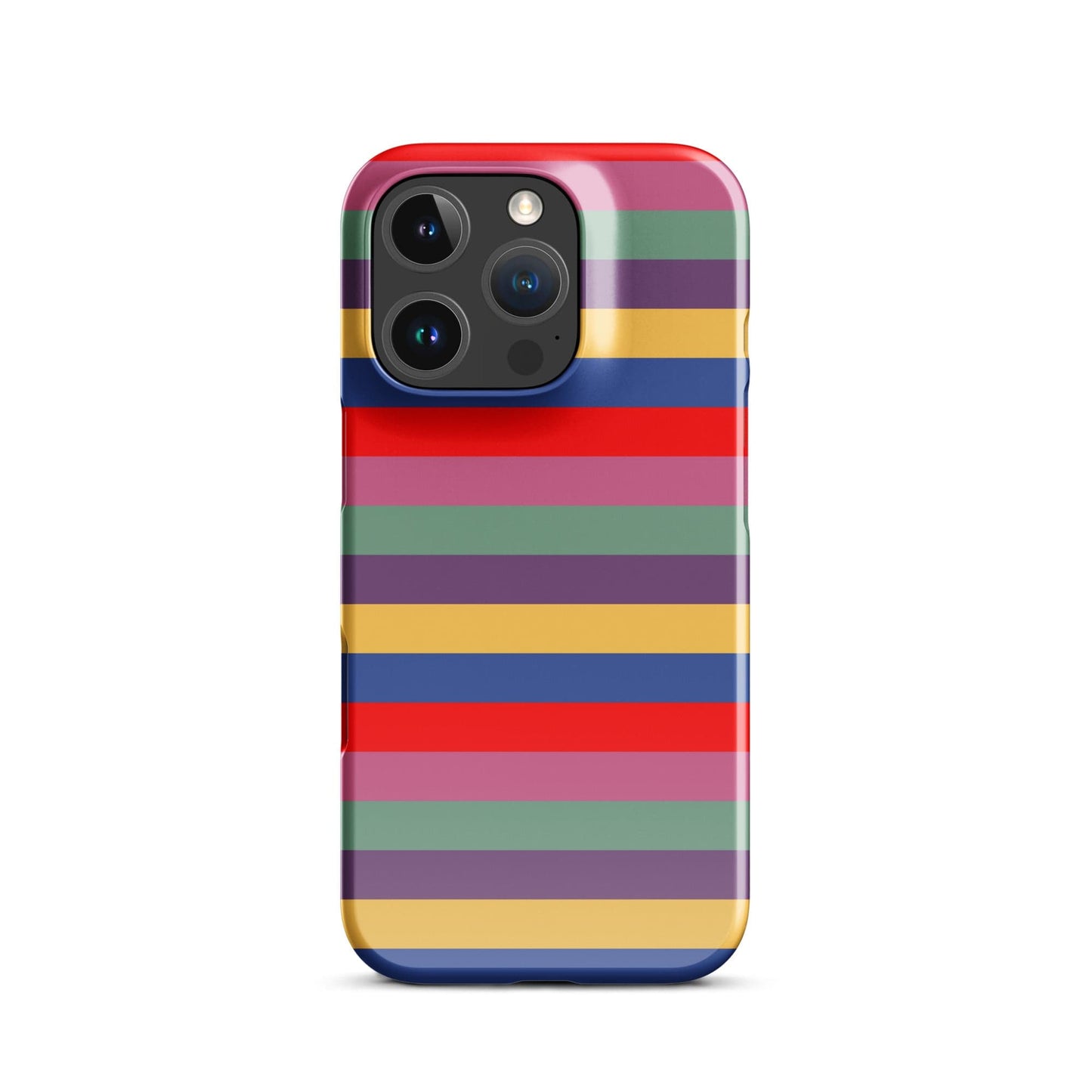 Retro 80's Stripes iPhone® Snap Case – Vintage Aesthetic Phone Cover iPhone 16 Pro