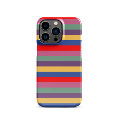 Retro 80's Stripes iPhone® Snap Case – Vintage Aesthetic Phone Cover iPhone 13 Pro