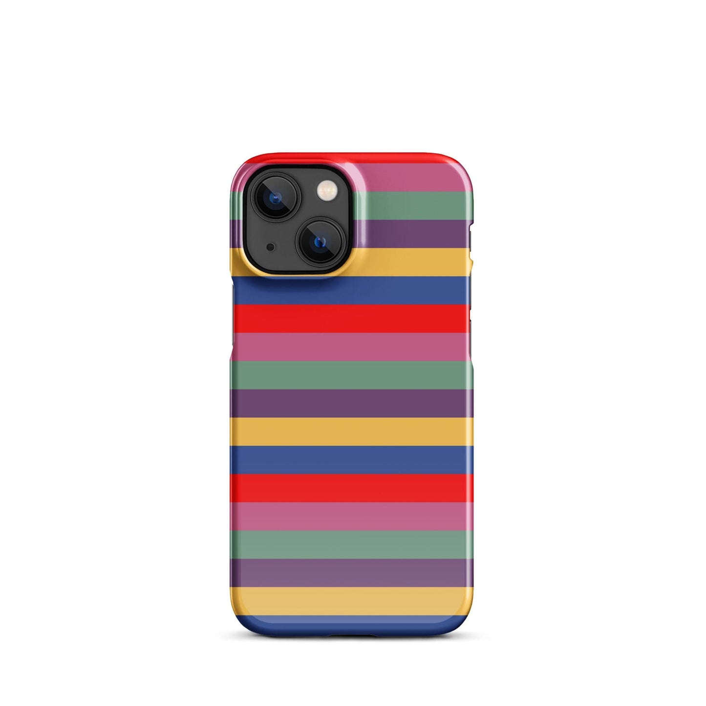 Retro 80's Stripes iPhone® Snap Case – Vintage Aesthetic Phone Cover iPhone 13 Mini