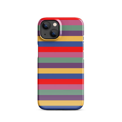 Retro 80's Stripes iPhone® Snap Case – Vintage Aesthetic Phone Cover iPhone 13