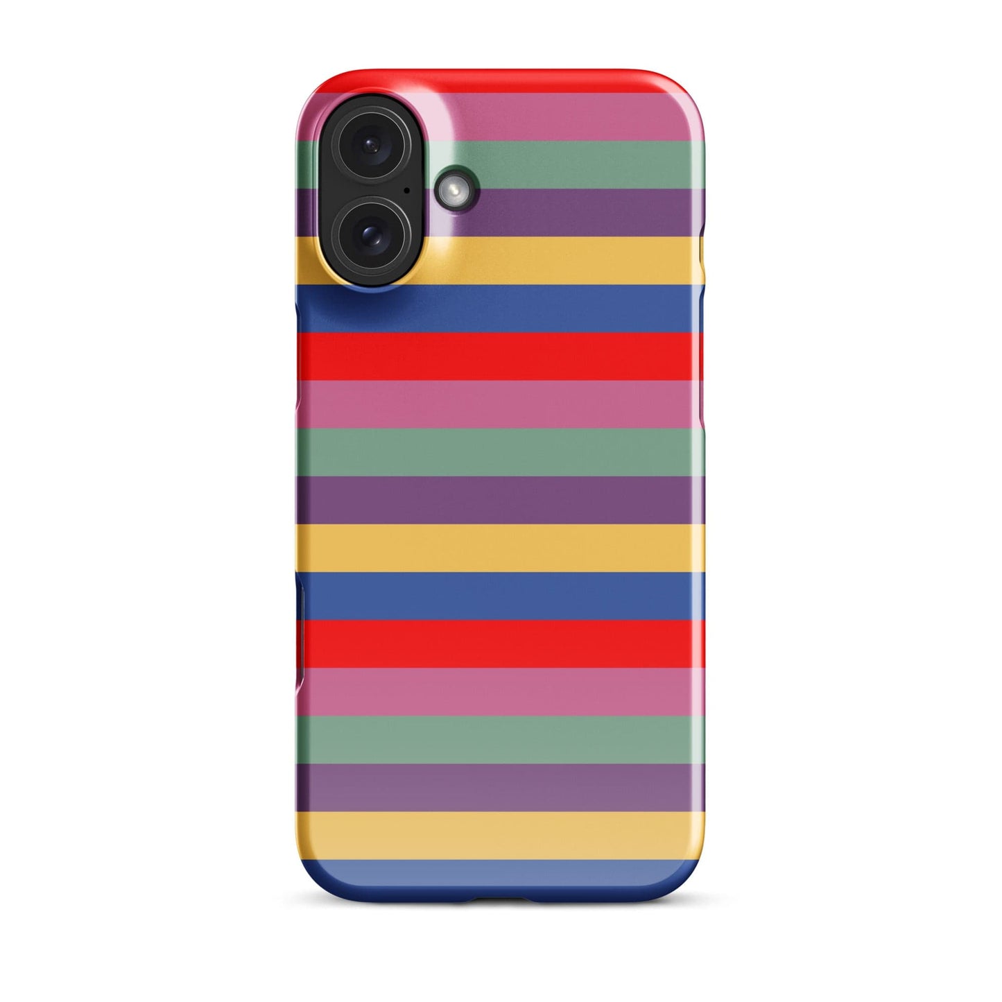 Retro 80's Stripes iPhone® Snap Case – Vintage Aesthetic Phone Cover iPhone 16 Plus