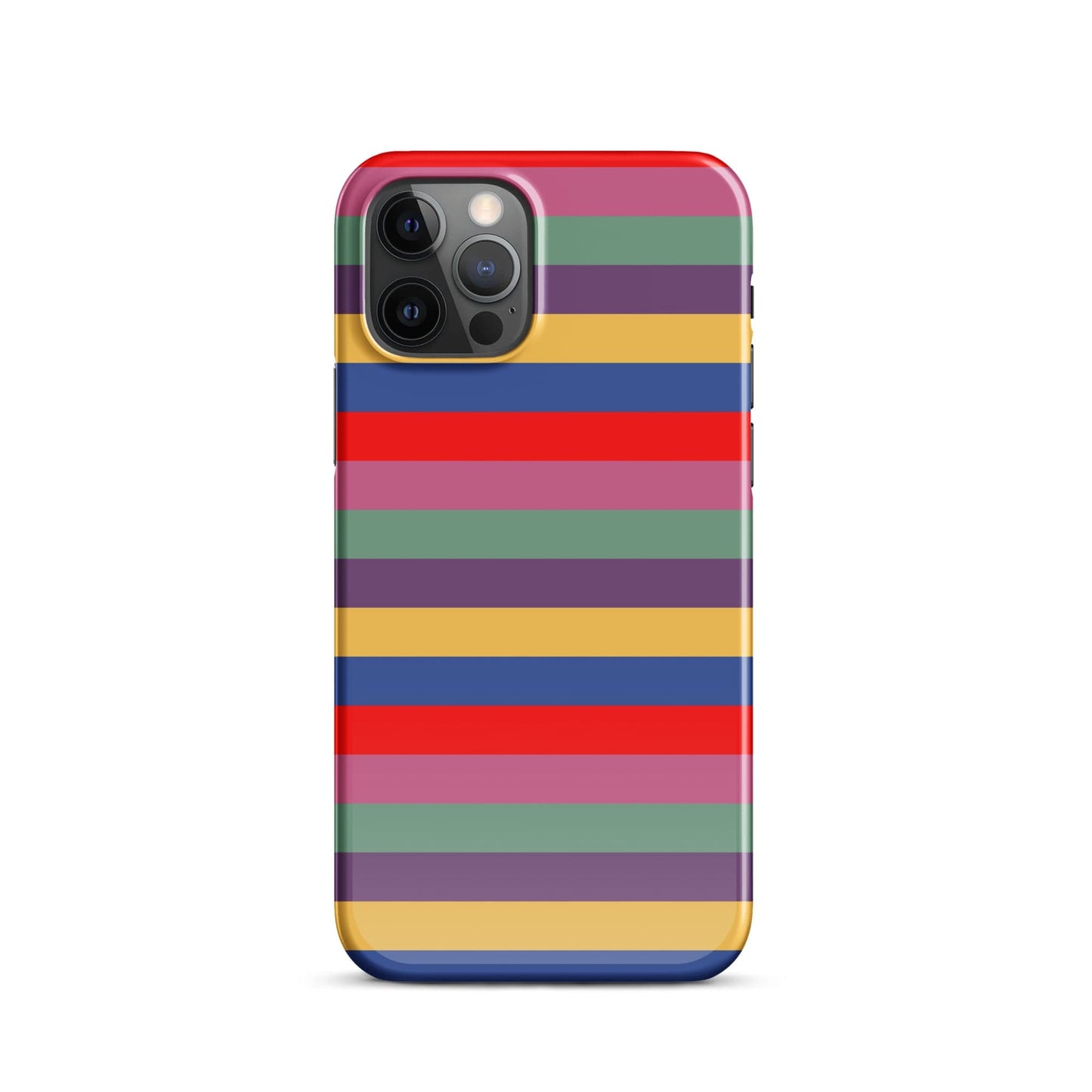 Retro 80's Stripes iPhone® Snap Case – Vintage Aesthetic Phone Cover iPhone 12 Pro