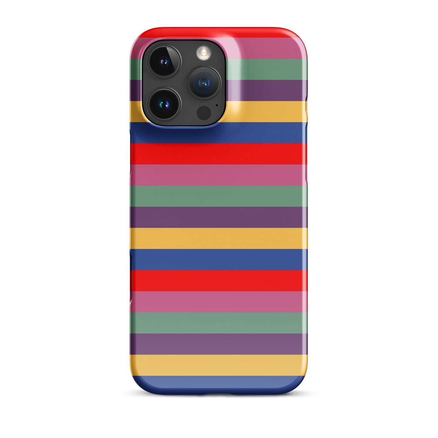 Retro 80's Stripes iPhone® Snap Case – Vintage Aesthetic Phone Cover iPhone 16 Pro Max