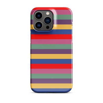 Retro 80's Stripes iPhone® Snap Case – Vintage Aesthetic Phone Cover iPhone 14 Pro Max