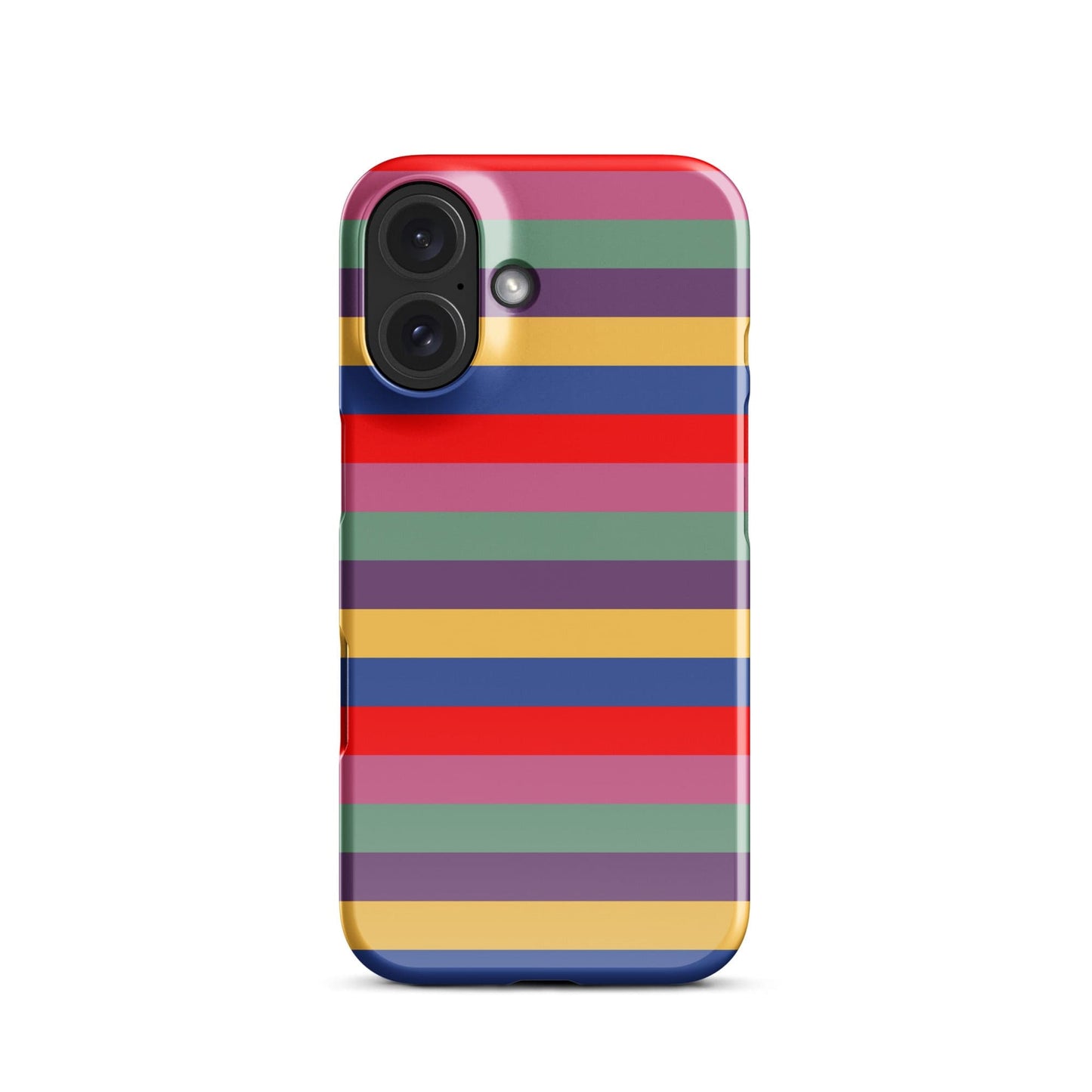 Retro 80's Stripes iPhone® Snap Case – Vintage Aesthetic Phone Cover iPhone 16