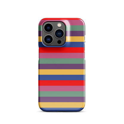 Retro 80's Stripes iPhone® Snap Case – Vintage Aesthetic Phone Cover iPhone 14 Pro