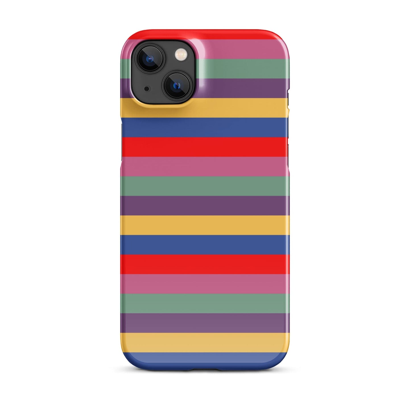 Retro 80's Stripes iPhone® Snap Case – Vintage Aesthetic Phone Cover iPhone 14 Plus