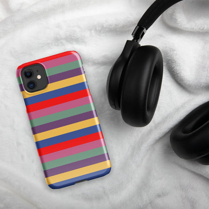 Retro 80's Stripes iPhone® Snap Case – Vintage Aesthetic Phone Cover