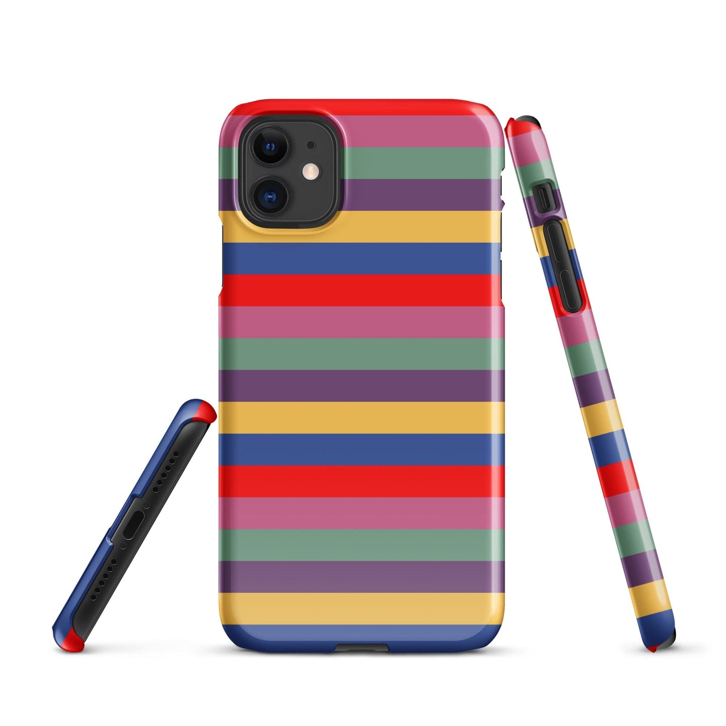 Retro 80's Stripes iPhone® Snap Case – Vintage Aesthetic Phone Cover