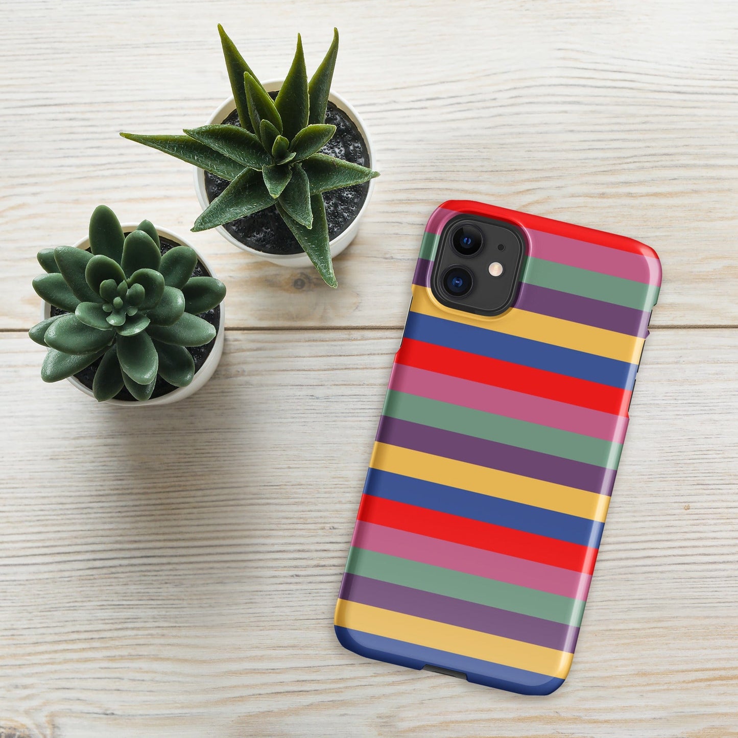 Retro 80's Stripes iPhone® Snap Case – Vintage Aesthetic Phone Cover