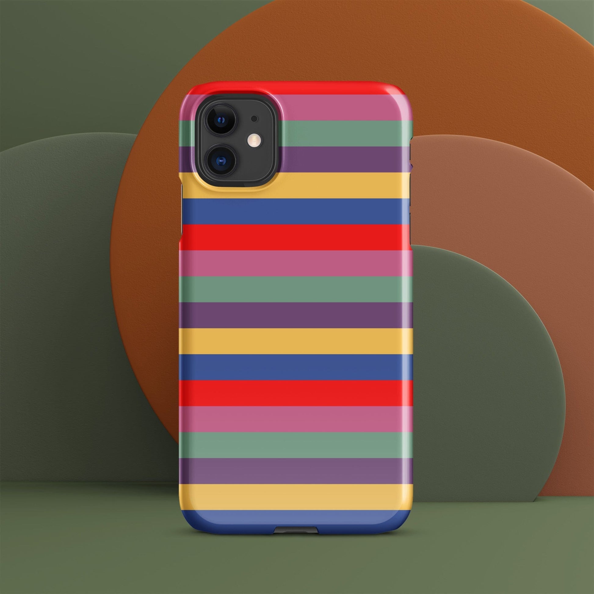 Retro 80's Stripes iPhone® Snap Case – Vintage Aesthetic Phone Cover