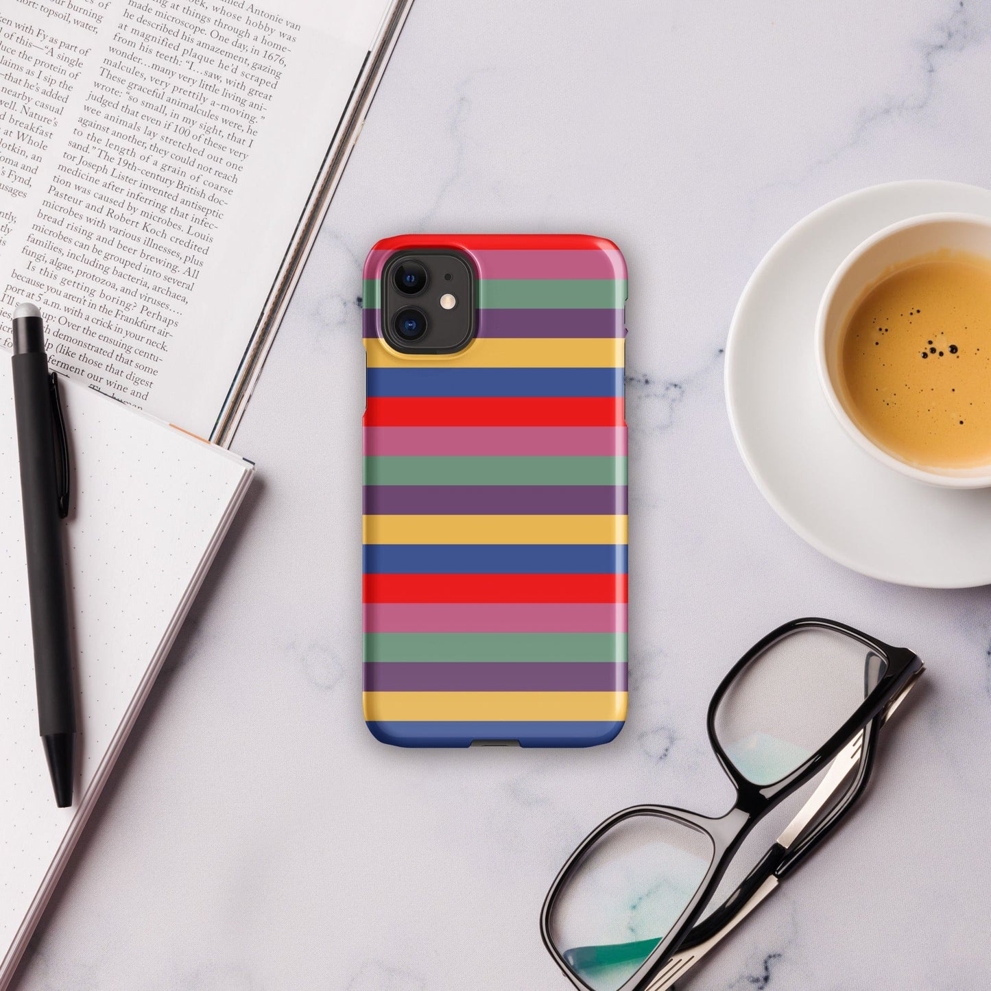 Retro 80's Stripes iPhone® Snap Case – Vintage Aesthetic Phone Cover