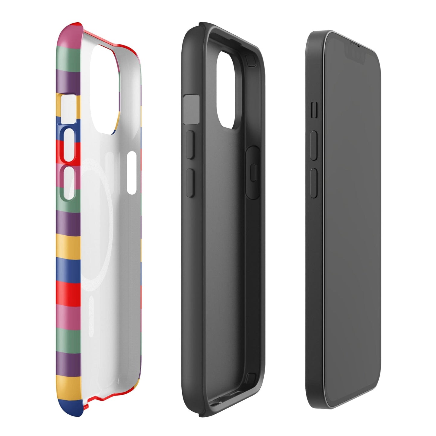 Retro 80's Stripes MagSafe® tough case for iPhone®