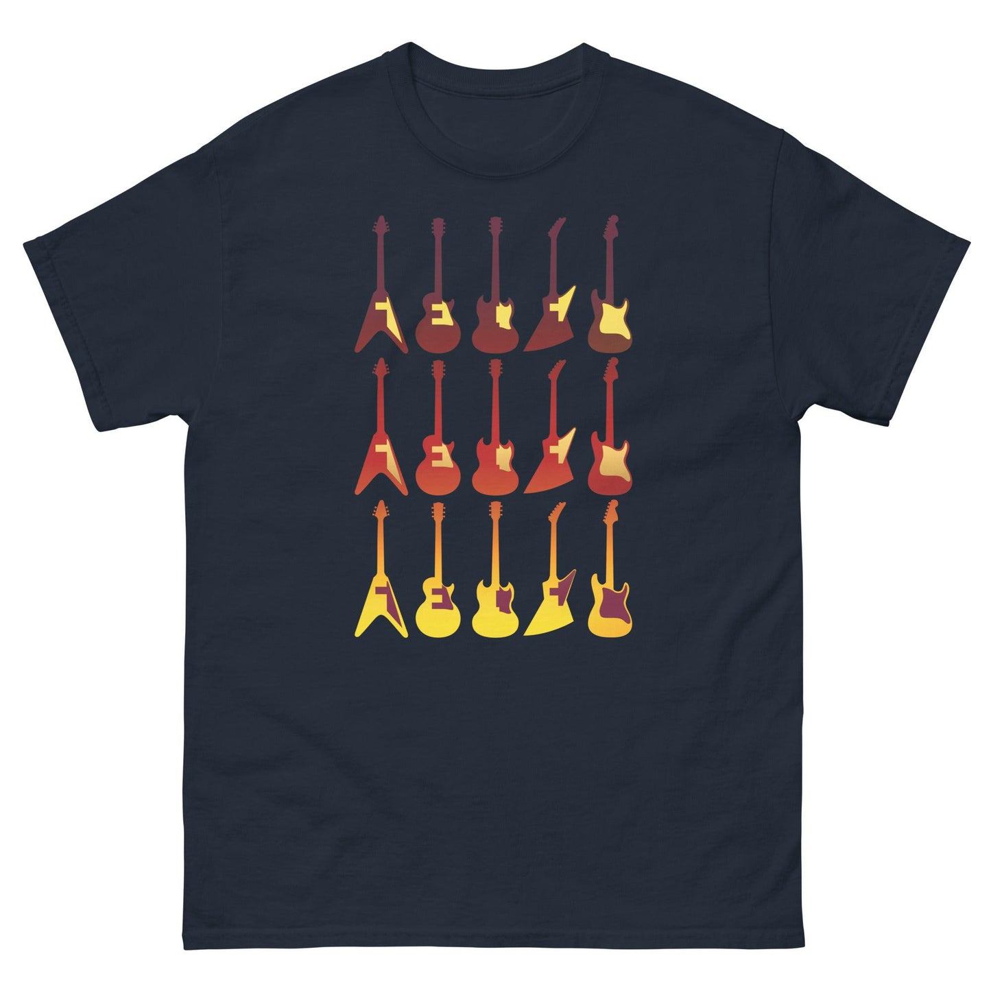 Scar Design Navy / S Retro Guitars T-shirt