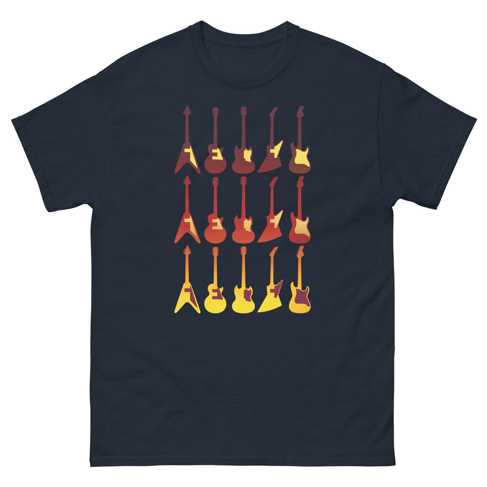 Scar Design Navy / S Retro Guitars T-shirt