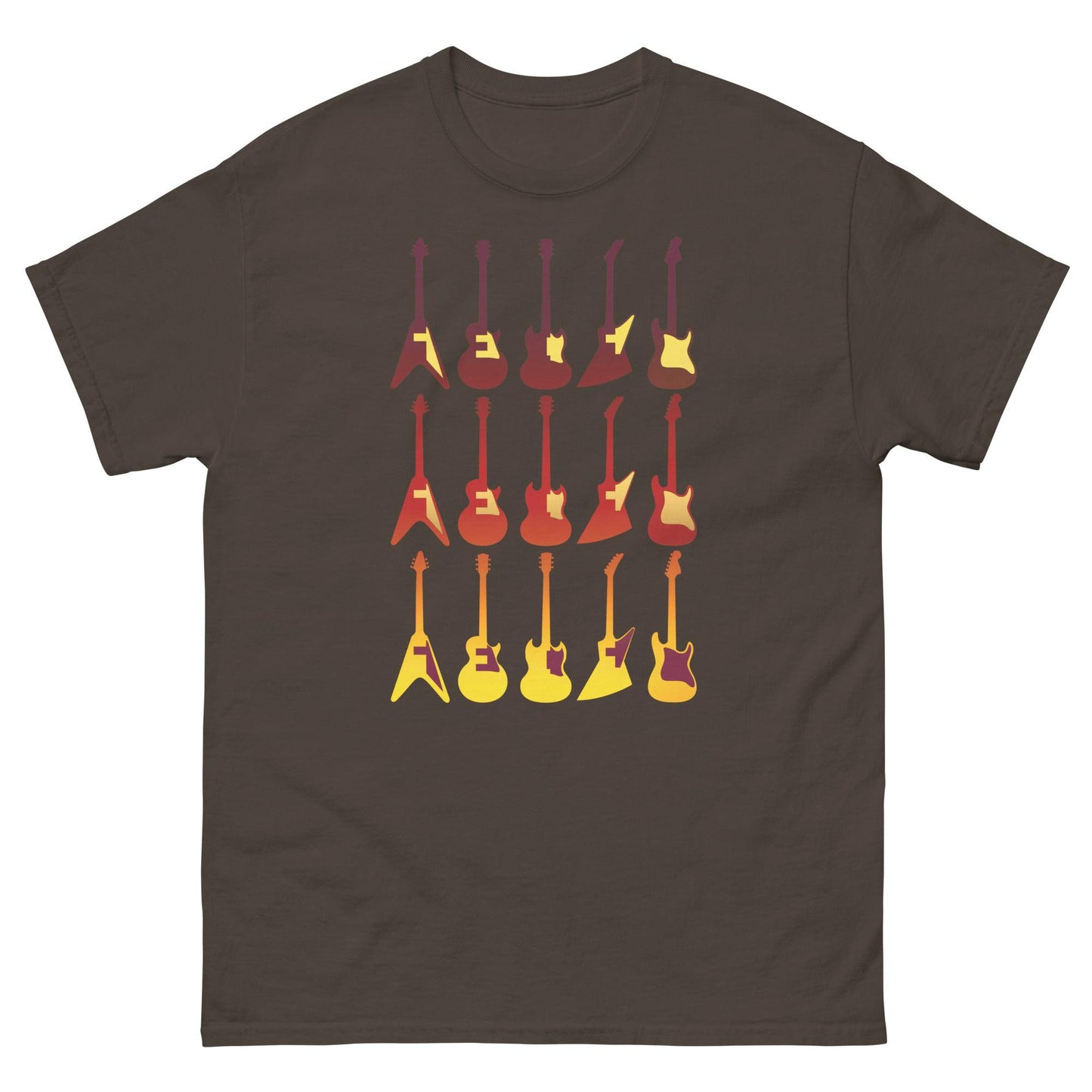 Scar Design Dark Chocolate / S Retro Guitars T-shirt