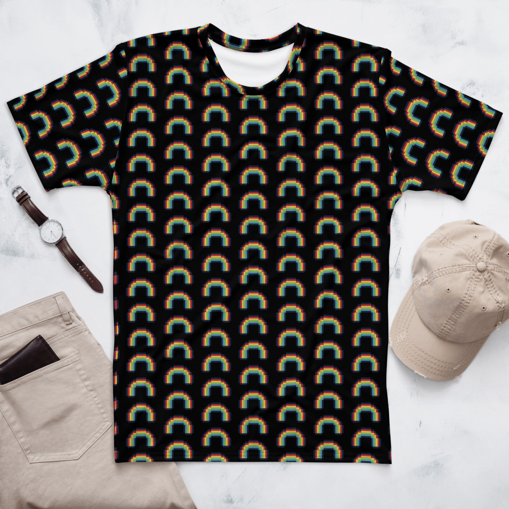 Retro Vintage Pixel Rainbow Men's T-shirt