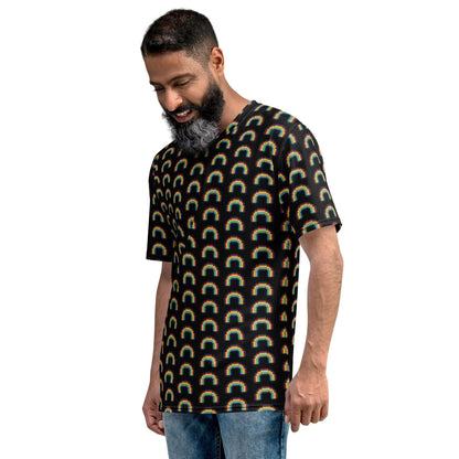 Retro Vintage Pixel Rainbow Men's T-shirt