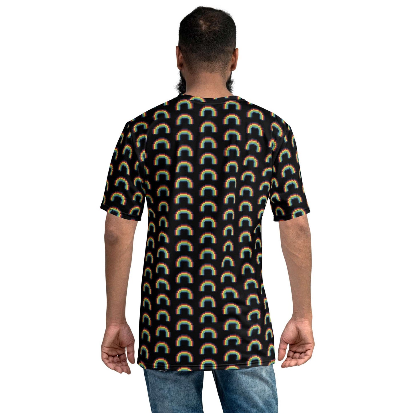 Retro Vintage Pixel Rainbow Men's T-shirt