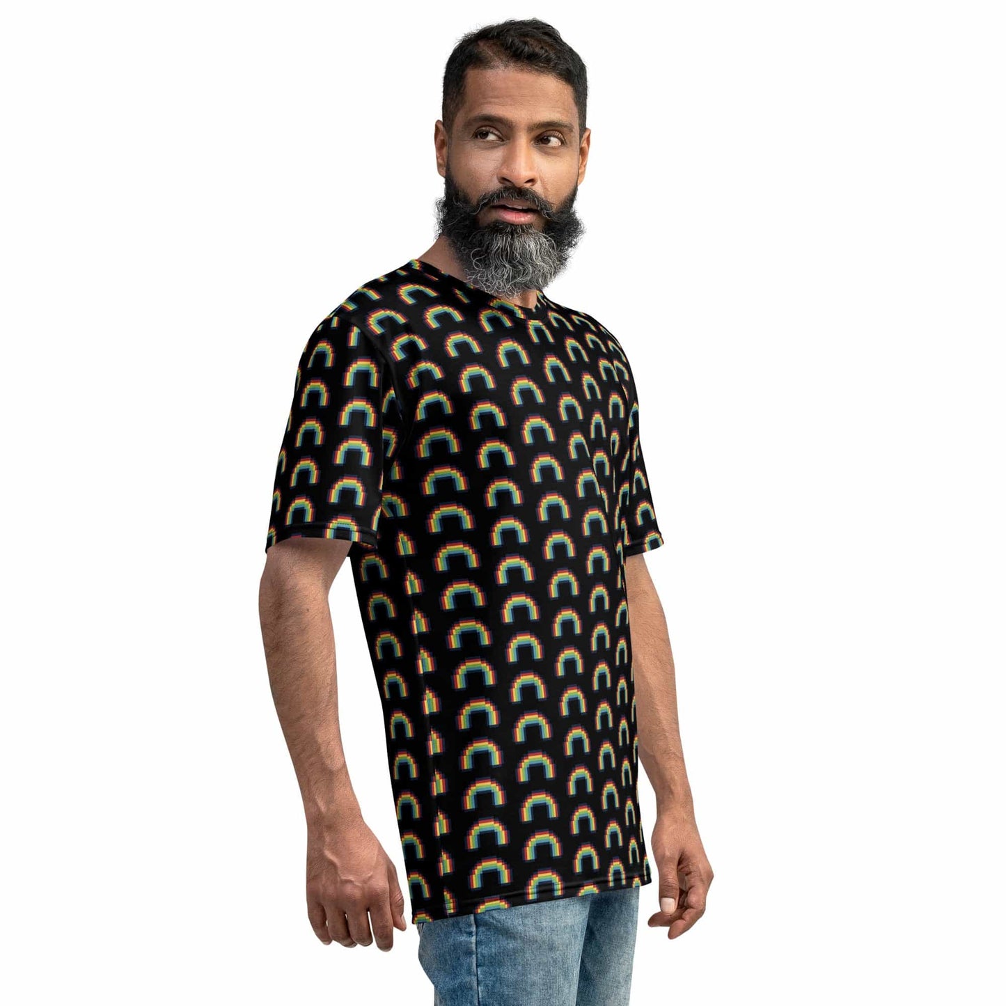 Retro Vintage Pixel Rainbow Men's T-shirt