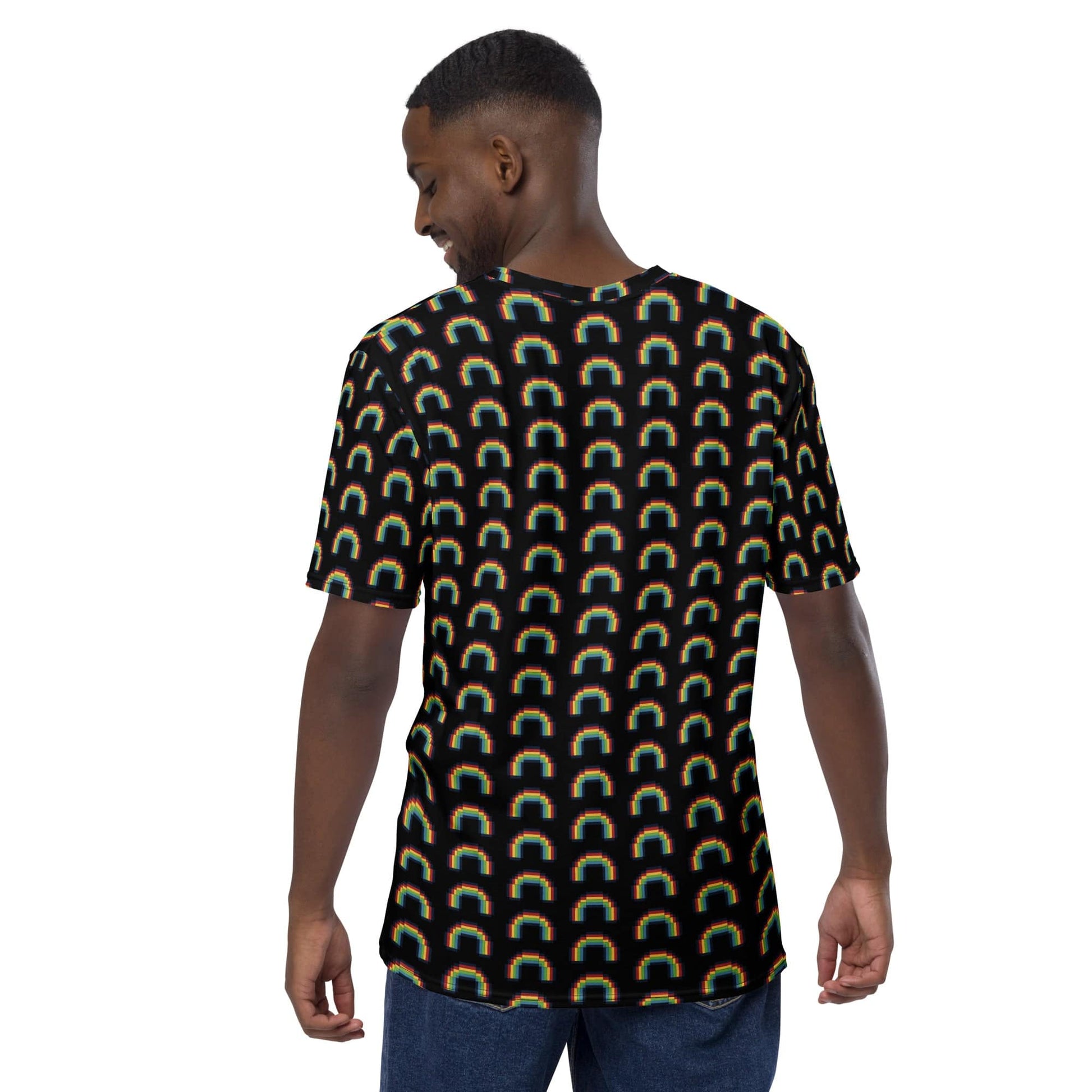 Retro Vintage Pixel Rainbow Men's T-shirt