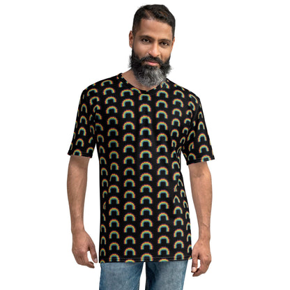 Retro Vintage Pixel Rainbow Men's T-shirt