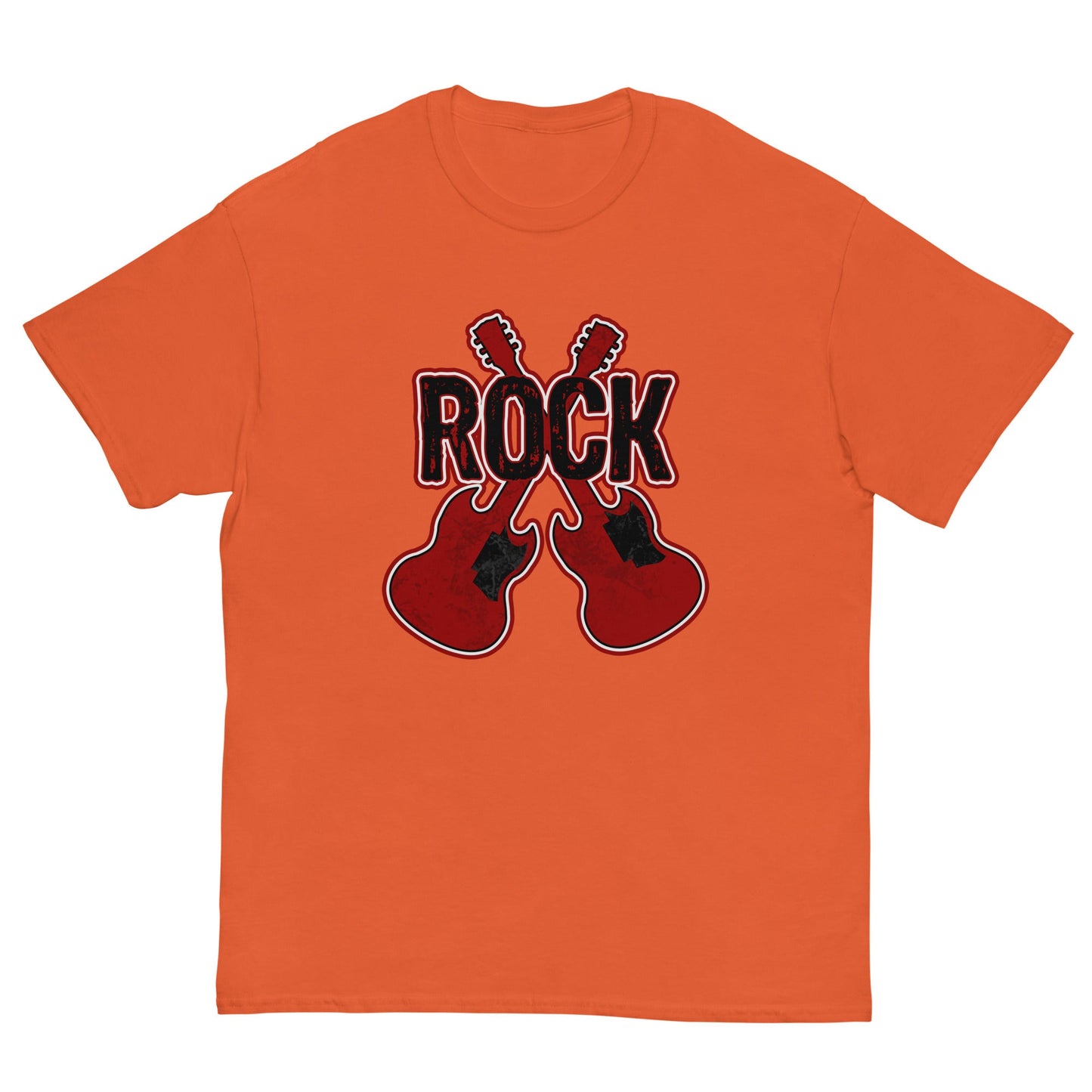 Rock Guitars Musician T-Shirt Orange / S