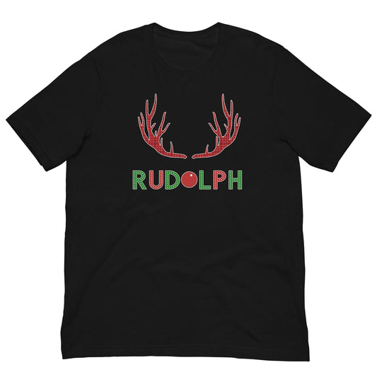 Rudolf the Reindeer T-shirt Black / XS