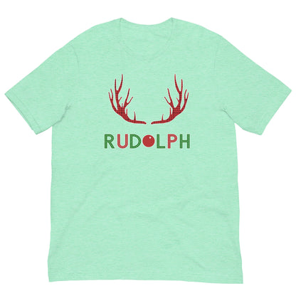 Rudolf the Reindeer T-shirt Heather Mint / S
