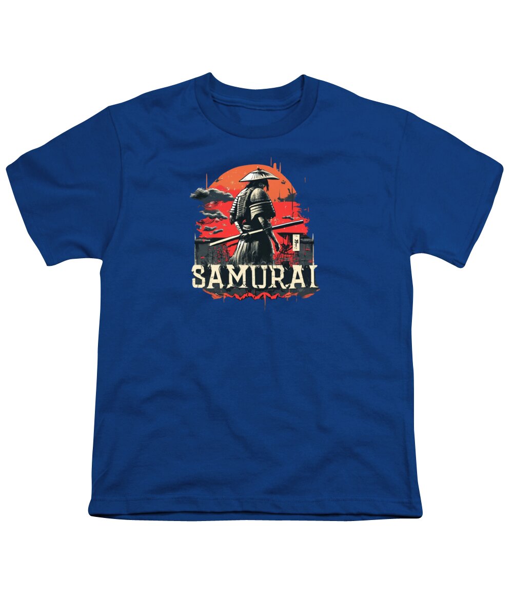Samurai Warrior Vintage Sunset - Youth T-Shirt