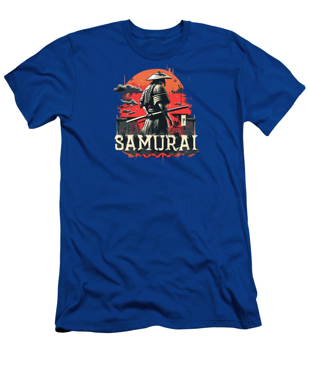 Samurai Warrior Vintage Sunset - T-Shirt