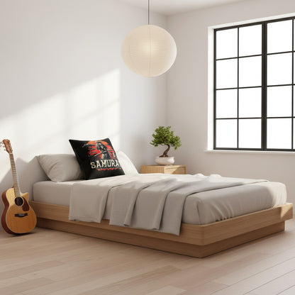 Samurai Warrior Vintage Sunset - Throw Pillow