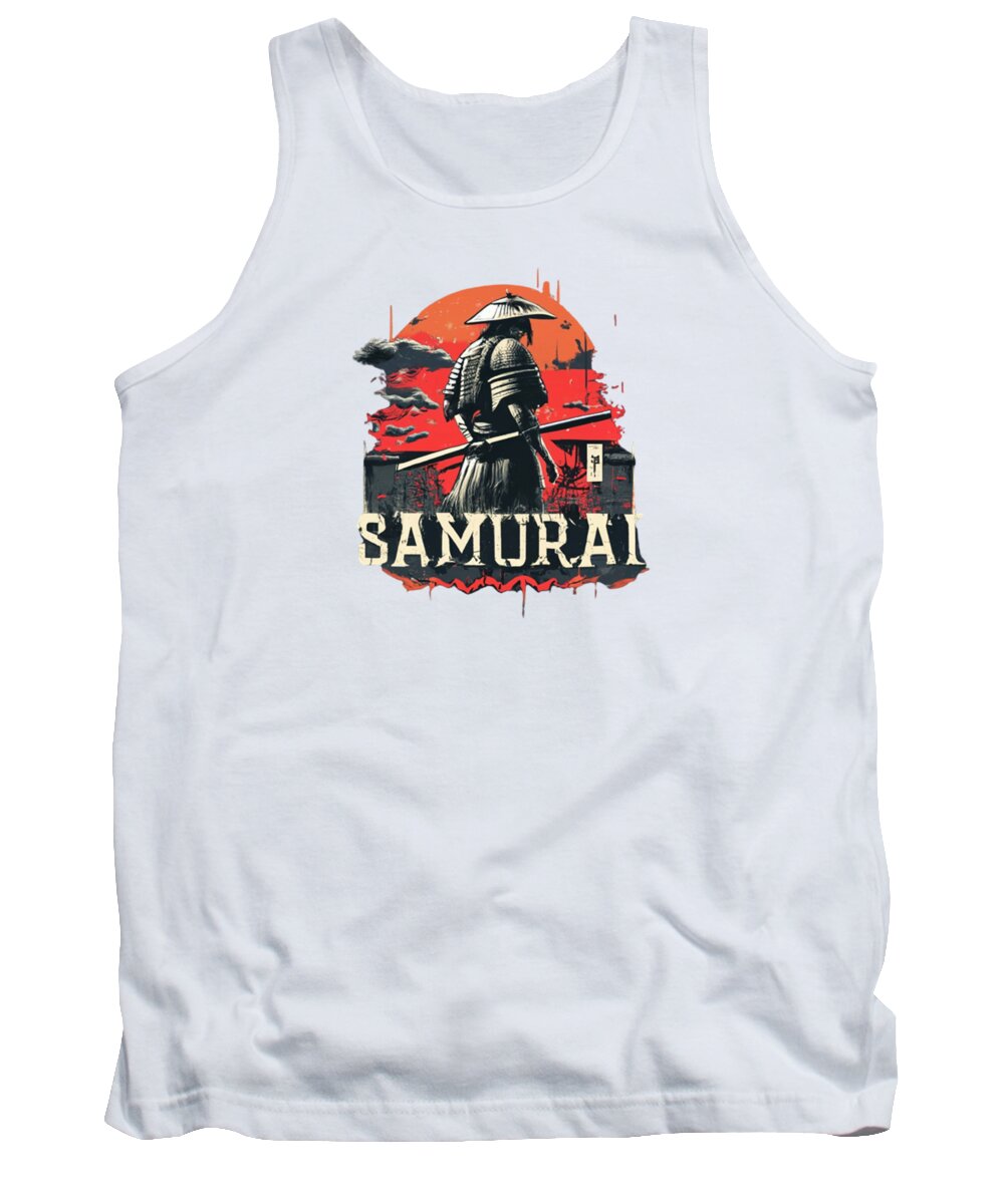 Samurai Warrior Vintage Sunset - Tank Top