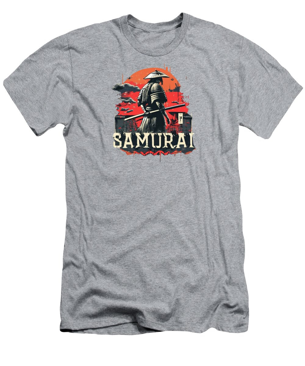 Samurai Warrior Vintage Sunset - T-Shirt